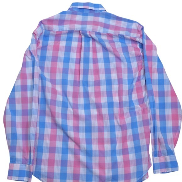 Vineyard Vines M Classic‎ Fit Murray Shirt Plaid Pink Blue Button Down - Picture 7 of 12